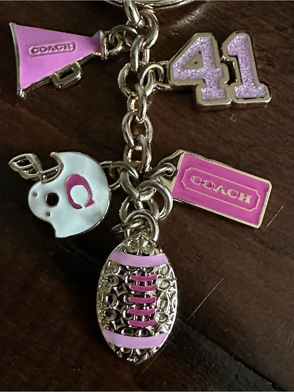 Coach Girl Football Mix Key Fob F61903 - Picture 3 of 7